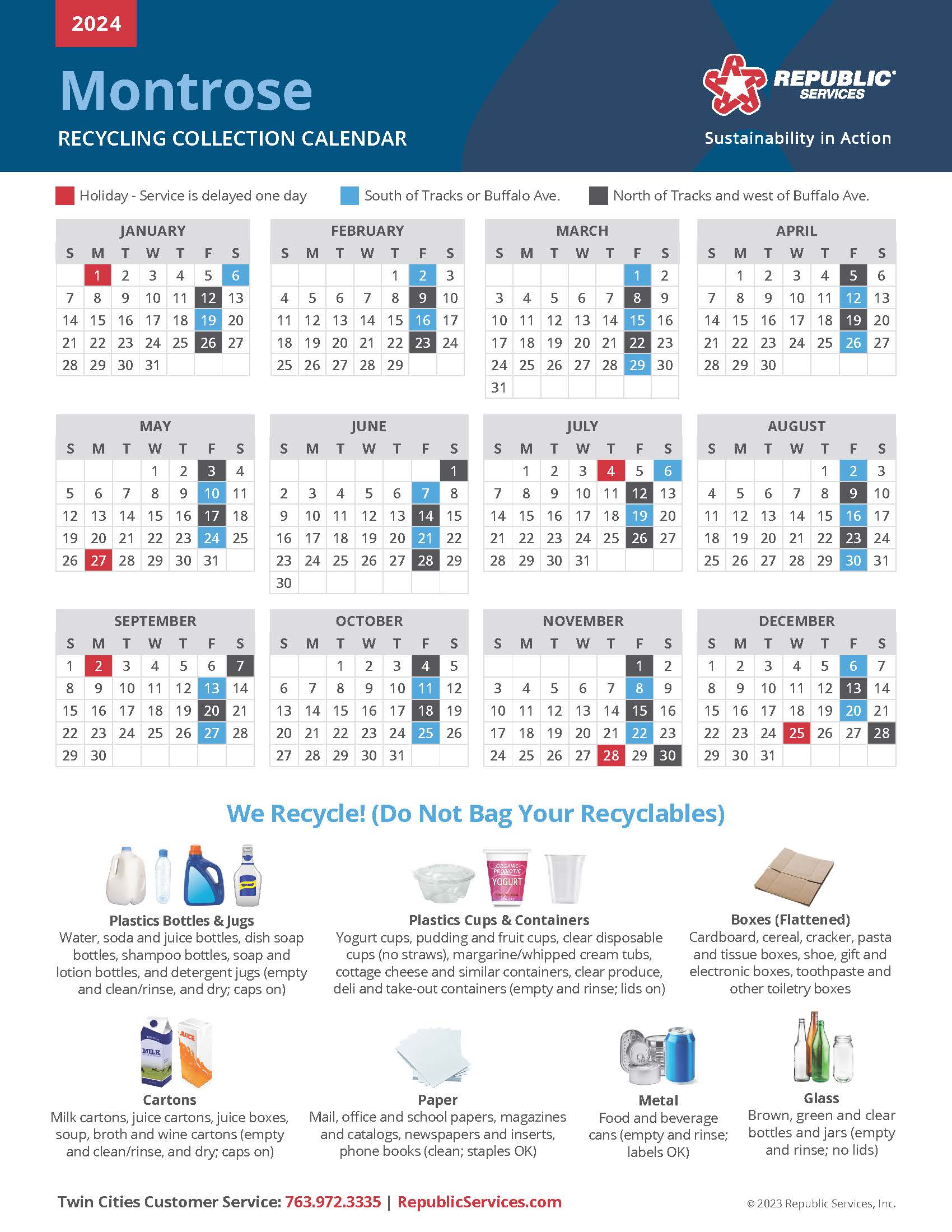Garbage Recycling Schedule